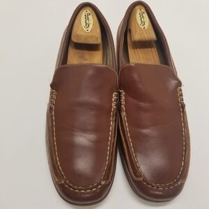 Nunn Bush Cale Mens Size 10.5M Cognac Brown Leather Driving Shoe Slip On